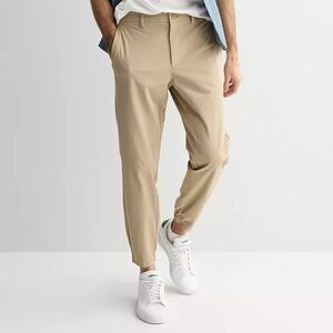 FLX Premium Hybrid Jogger Pants Mens M Khaki Brown 4 Way Stretch NEW